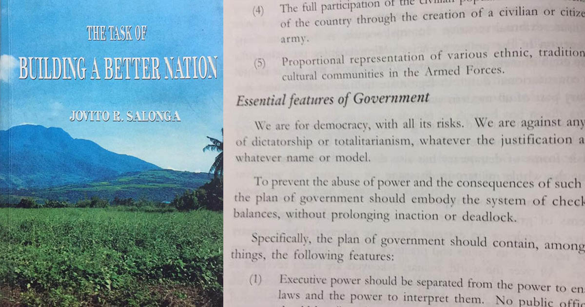 The Task of Building A Better Nation - Senator Jovito Salonga